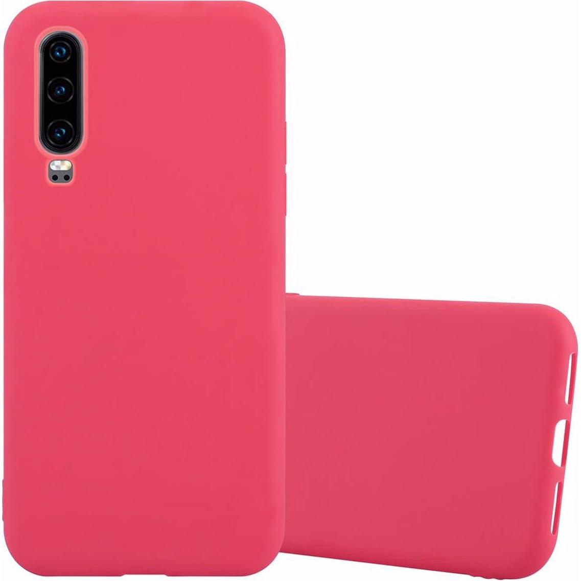Cadorabo TPU Candy Cover (Huawei P30), Smartphone Hülle, Rot