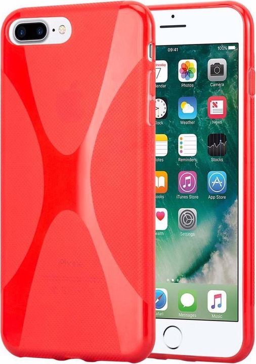 Actual product image Cadorabo TPU X-Line Cover (Apple iPhone 7s Plus, Apple iPhone 7 Plus)