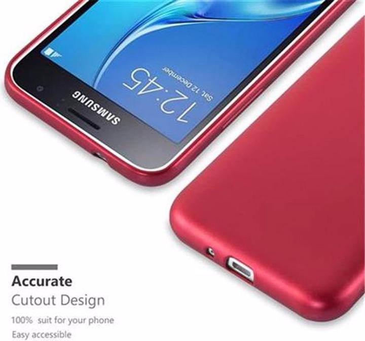 Actual product image Cadorabo TPU Matt Metallic Cover (Samsung Galaxy J1 (2016))