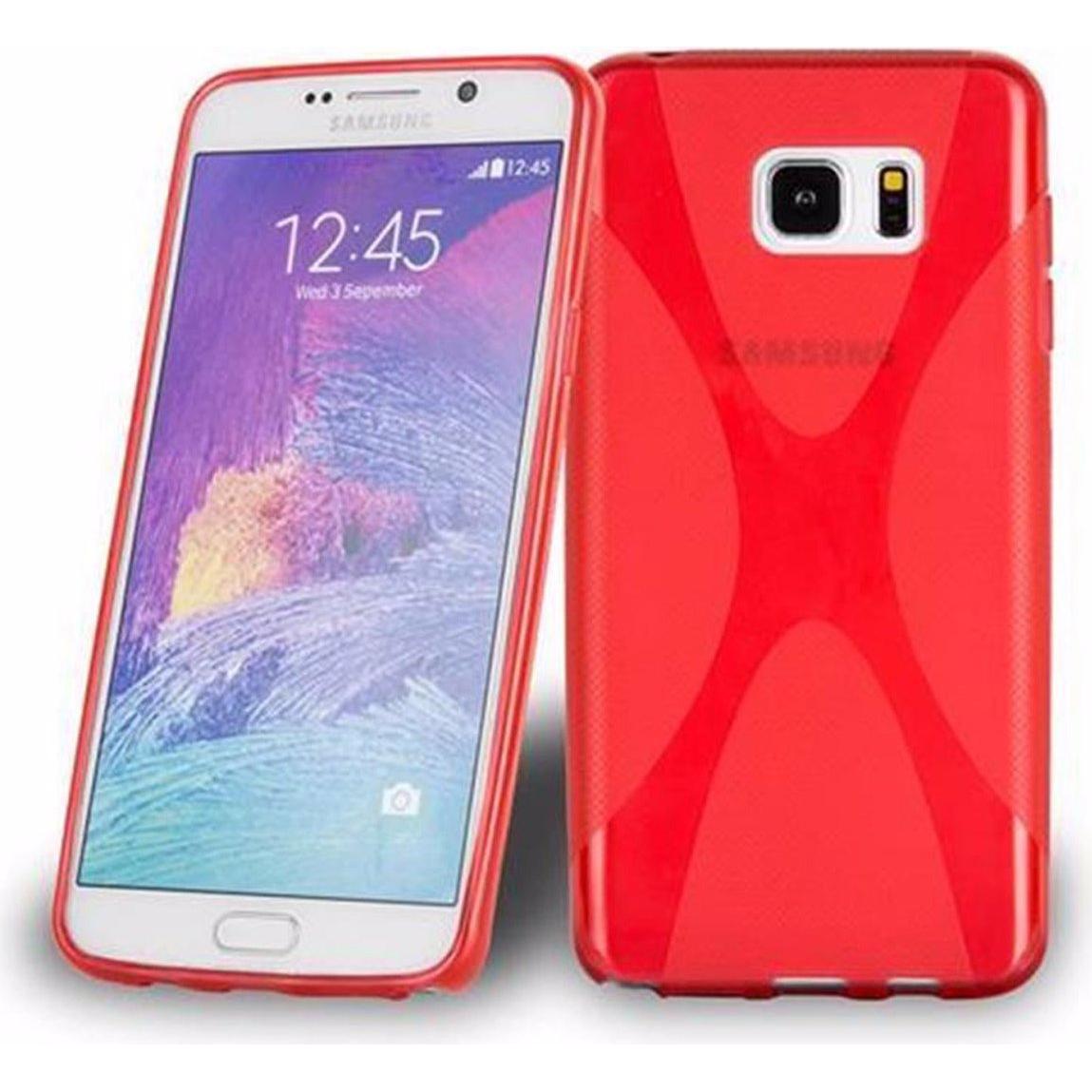 Thumbnail - Cadorabo TPU X-Line Cover (Samsung Galaxy Note 5), Smartphone Hülle, Rot