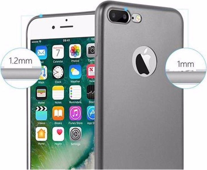 Actual product image Cadorabo TPU Matt Metallic Cover (Apple iPhone 7 Plus, Apple iPhone 7s Plus, Apple iPhone 8 Plus)