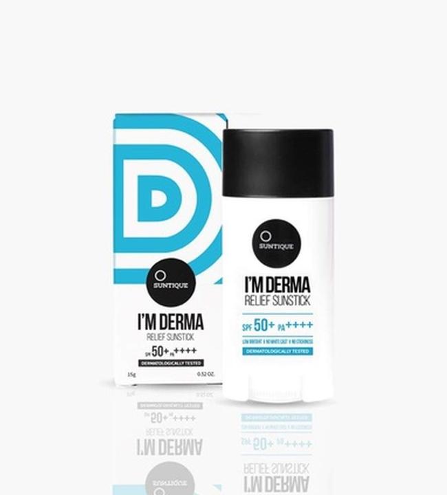 Immagine prodotto Suntique I'M DERMA Relief Sunstick SPF50+ (Crema solare viso, Stick solare, SPF 50+, 15 g)