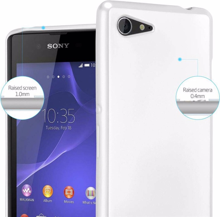 Actual product image Cadorabo TPU Matt Metallic Cover (Sony Xperia E3)
