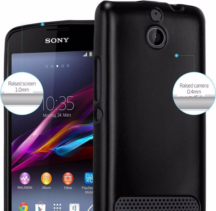 Produktbild Cadorabo TPU Matt Metallic Cover (Sony Xperia E1)