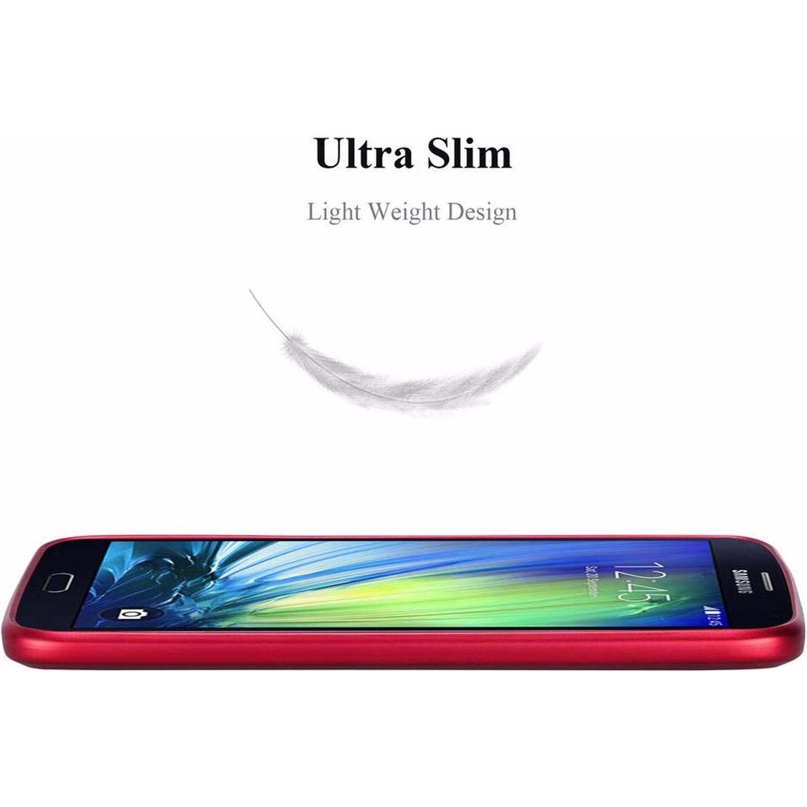 Thumbnail - Cadorabo TPU Matt Metallic Cover (Samsung Galaxy A7), Smartphone Hülle, Rot