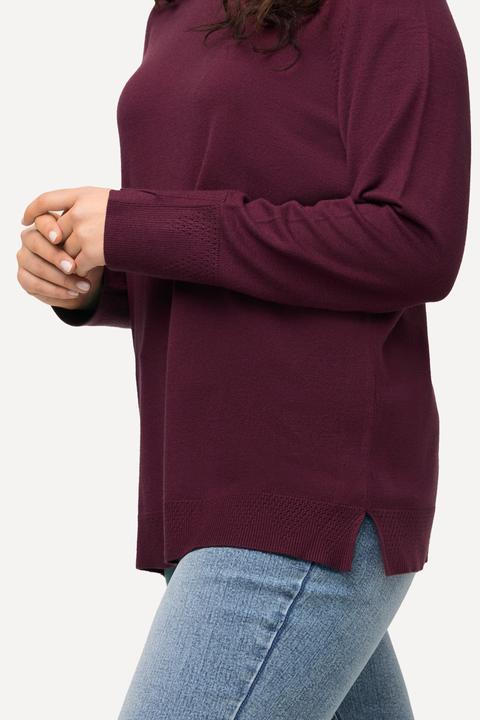 Produktbild Ulla Popken Rollkragenpullover, breite Rippbündchen, Langarm (62)