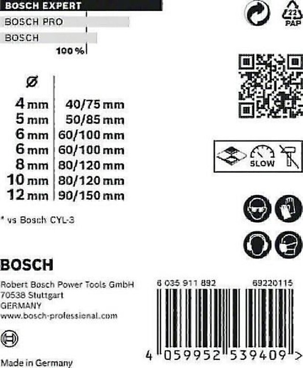 Image du produit Bosch Professional Zubehör EXPERT MultiConstruction CYL-9 Jeu de forets 4/5/6/6/8/10/12 mm, 7 pcs. (4 - 12)