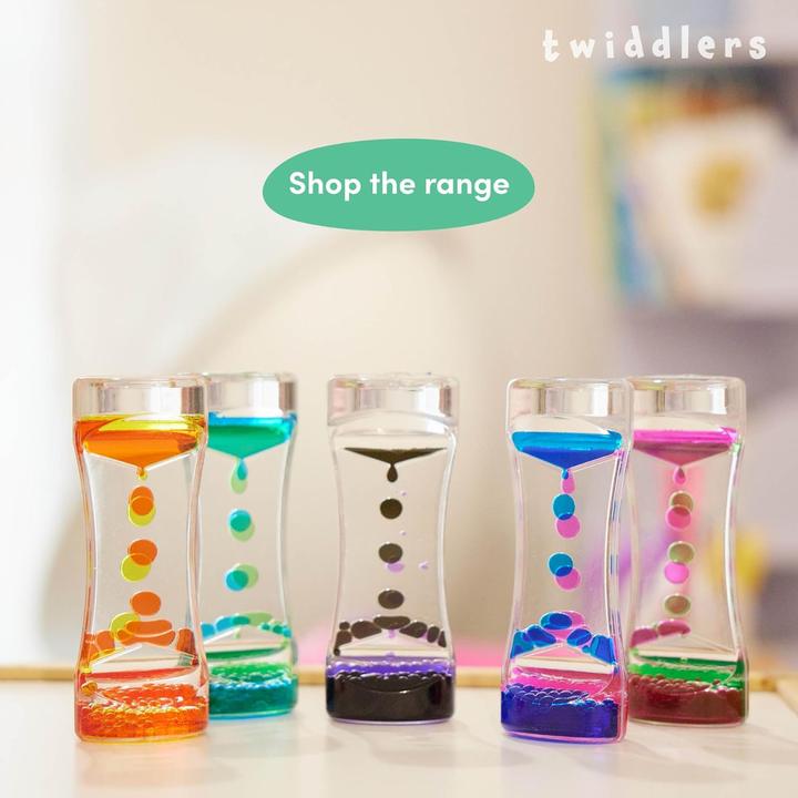 Image du produit The twiddlers Flüssige Sanduhr Liquid Motion Timer grün blau