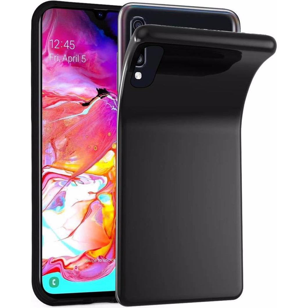 Cadorabo TPU Ultra Slim AIR Cover (Samsung Galaxy A70S, Samsung Galaxy A70), Smartphone Hülle, Schwarz