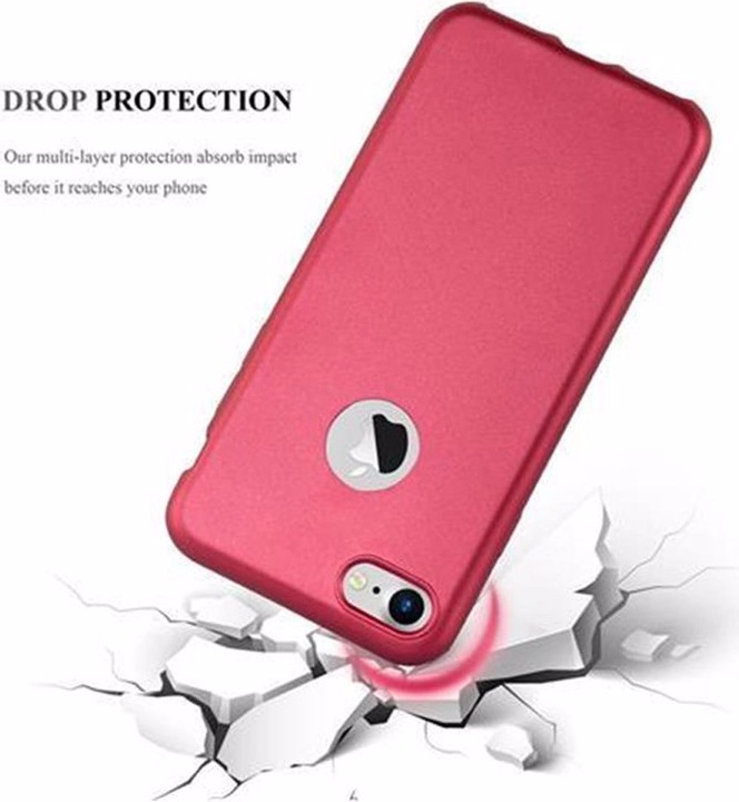 Actual product image Cadorabo TPU Matt Metallic Cover (Apple iPhone SE (2nd Gen), Apple iPhone 7)