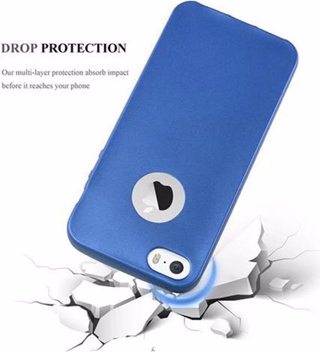 Actual product image Cadorabo TPU Matt Metallic Cover (Apple iPhone 5)
