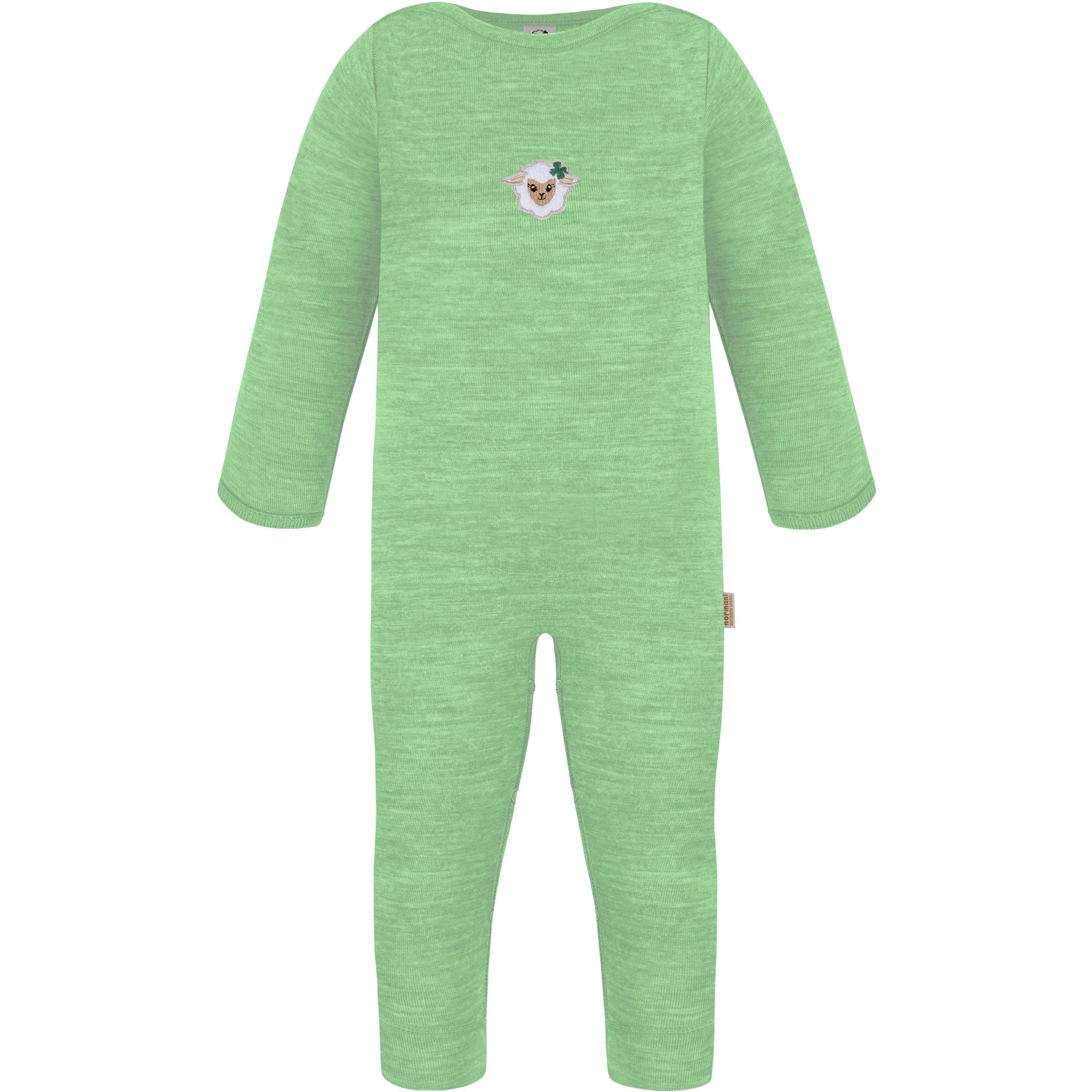 Normani, Herren, Strampler, Baby Merino Strampler „Tangoio" - 9597, Grün, (80)