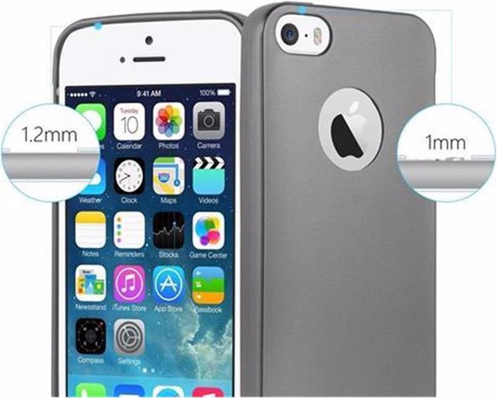 Produktbild Cadorabo TPU Matt Metallic Cover (Apple iPhone 5)
