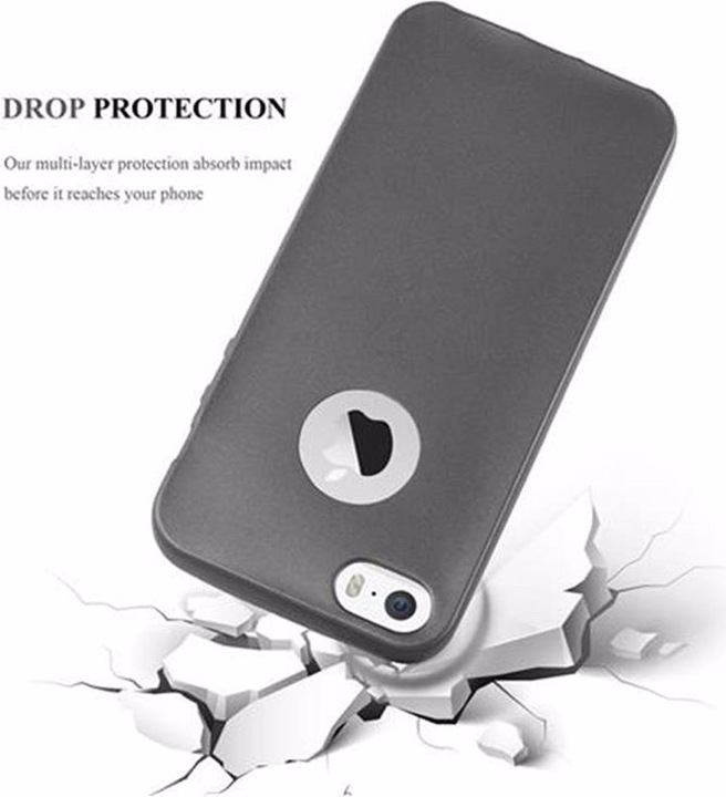 Produktbild Cadorabo TPU Matt Metallic Cover (Apple iPhone 5)