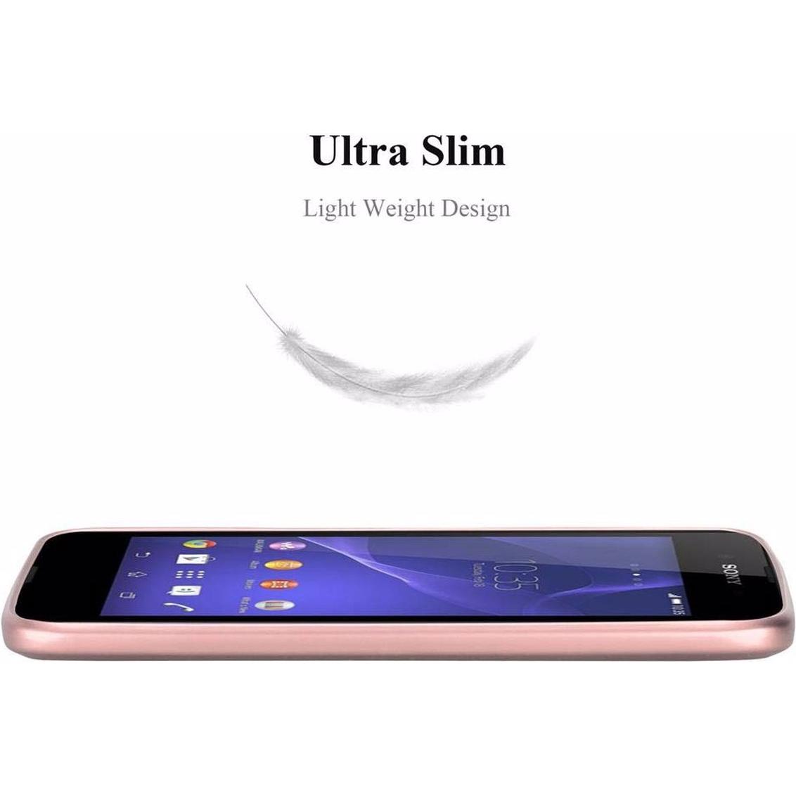 Thumbnail - Cadorabo TPU Matt Metallic Cover (Sony Xperia E3), Smartphone Hülle, Rosa