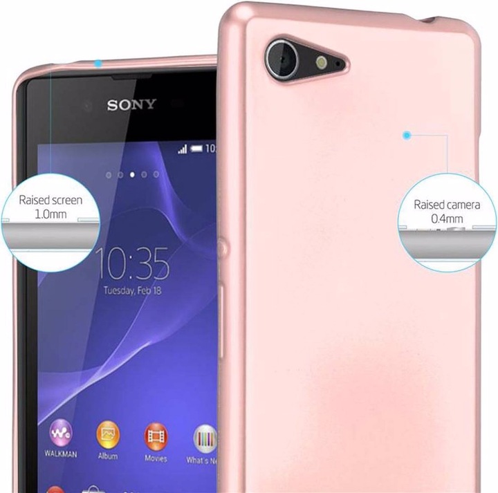 Produktbild Cadorabo TPU Matt Metallic Cover (Sony Xperia E3)