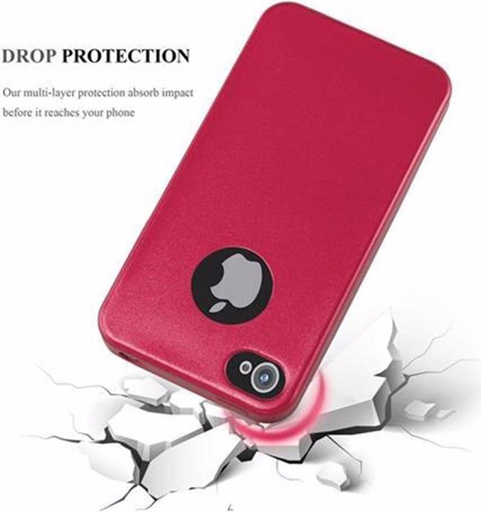 Actual product image Cadorabo TPU Matt Metallic Cover (Apple iPhone 4, G4s)