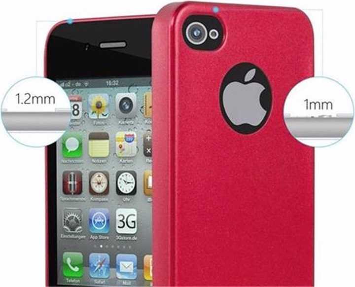 Actual product image Cadorabo TPU Matt Metallic Cover (Apple iPhone 4, G4s)