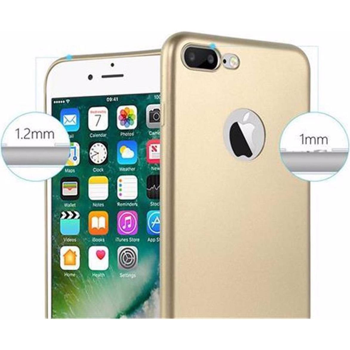 Thumbnail - Cadorabo TPU Matt Metallic Cover (Apple iPhone 7 Plus), Smartphone Hülle, Gold