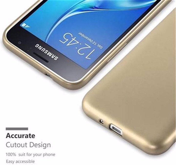 Actual product image Cadorabo TPU Matt Metallic Cover (Samsung Galaxy J1)
