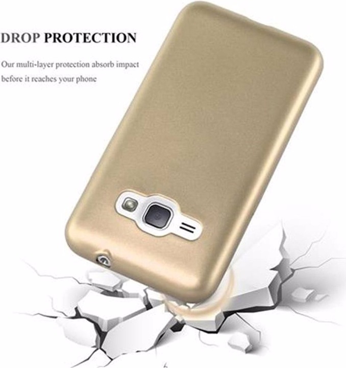 Actual product image Cadorabo TPU Matt Metallic Cover (Samsung Galaxy J1)