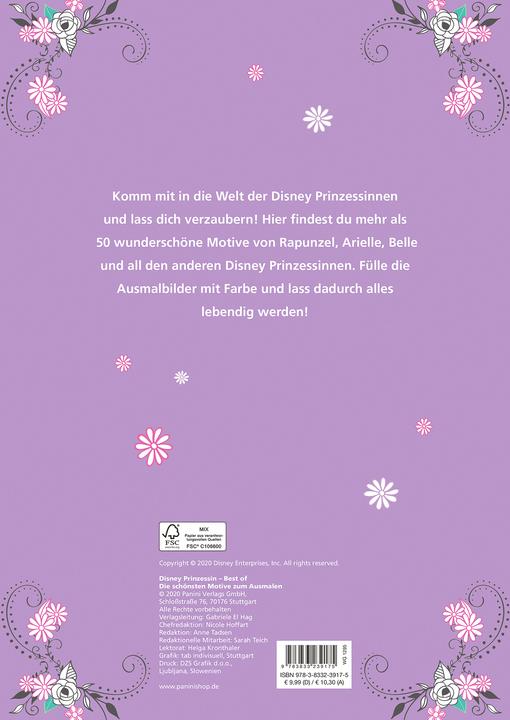 Actual product image Panini Disney Princess Best of: The most beautiful motifs to color