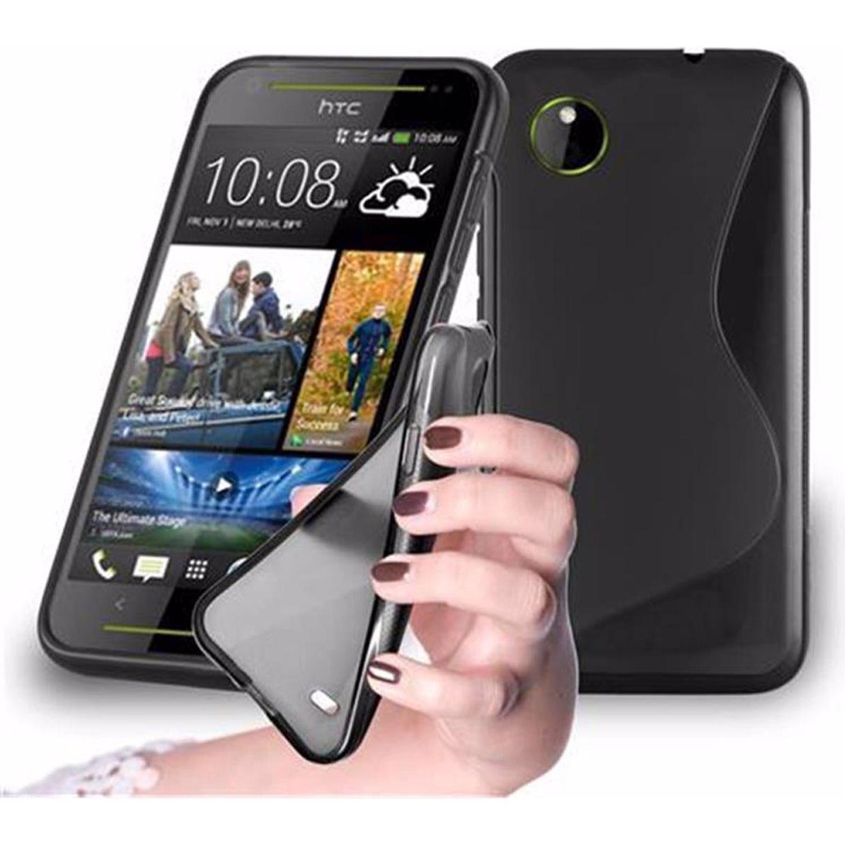 Thumbnail - Cadorabo TPU S-Line Cover (HTC Desire 700), Smartphone Hülle, Schwarz