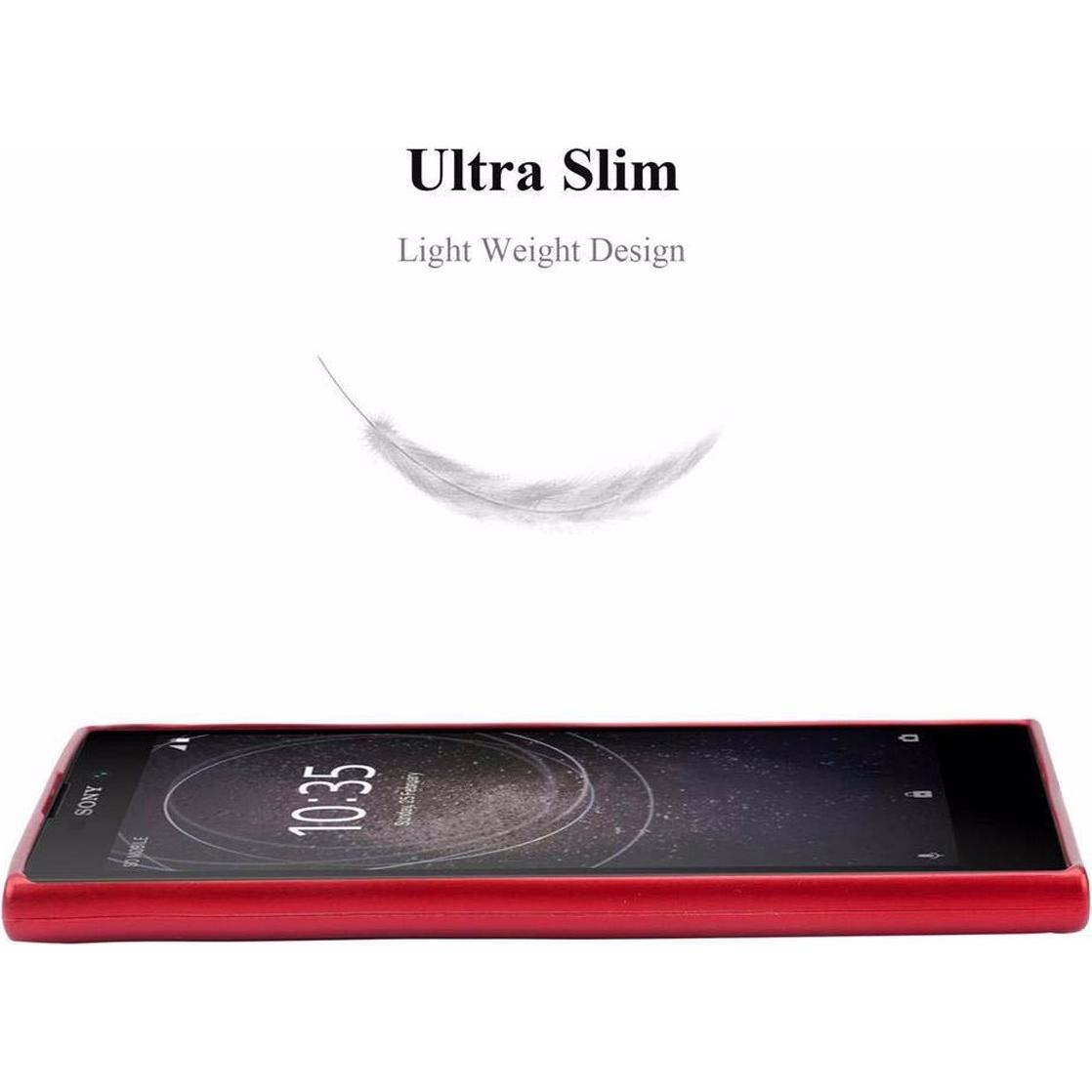Thumbnail - Cadorabo TPU Matt Metallic Cover (Sony Xperia L2), Smartphone Hülle, Rot