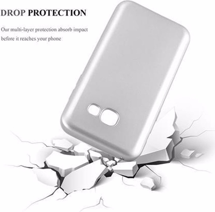 Actual product image Cadorabo TPU Matt Metallic Cover (Samsung Galaxy A3 (2017))