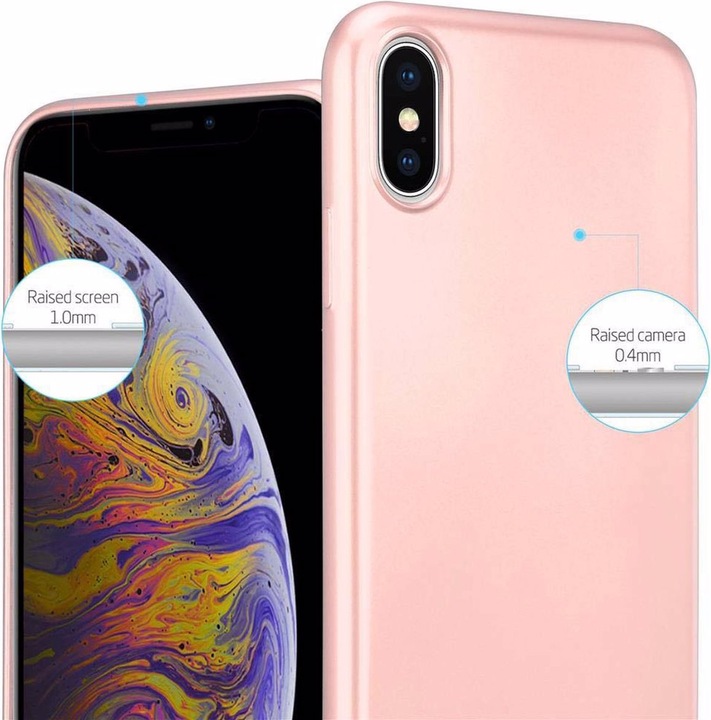Actual product image Cadorabo TPU Matt Metallic Cover (Apple iPhone XS Max)