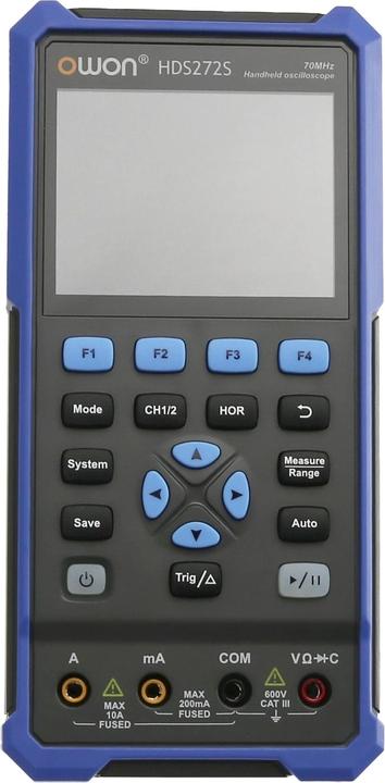 Actual product image Owon LCD oscilloscope with multimeter and function generator, HDS272S, 2-channel, 70 MHz