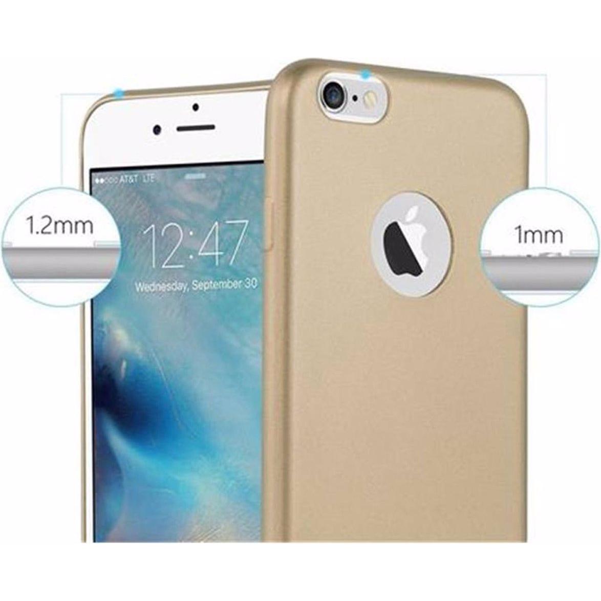 Thumbnail - Cadorabo TPU Matt Metallic Cover (Apple iPhone 6 Plus), Smartphone Hülle, Gold