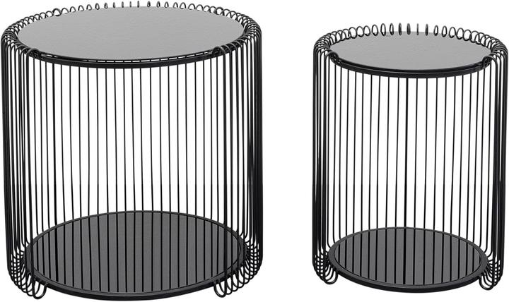 Image du produit Kare Design Beistelltisch Wire Double Schwarz (2/Set)
