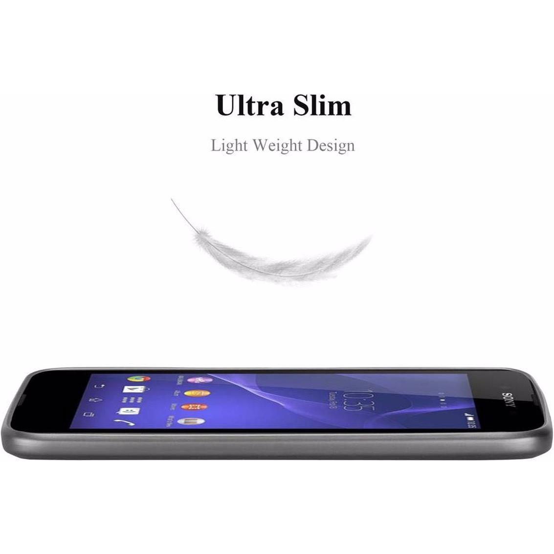 Thumbnail - Cadorabo TPU Matt Metallic Cover (Sony Xperia E3), Smartphone Hülle, Grau