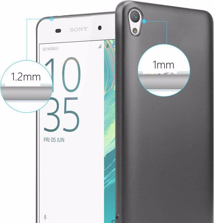 Produktbild Cadorabo TPU Matt Metallic Cover (Sony Xperia E5)