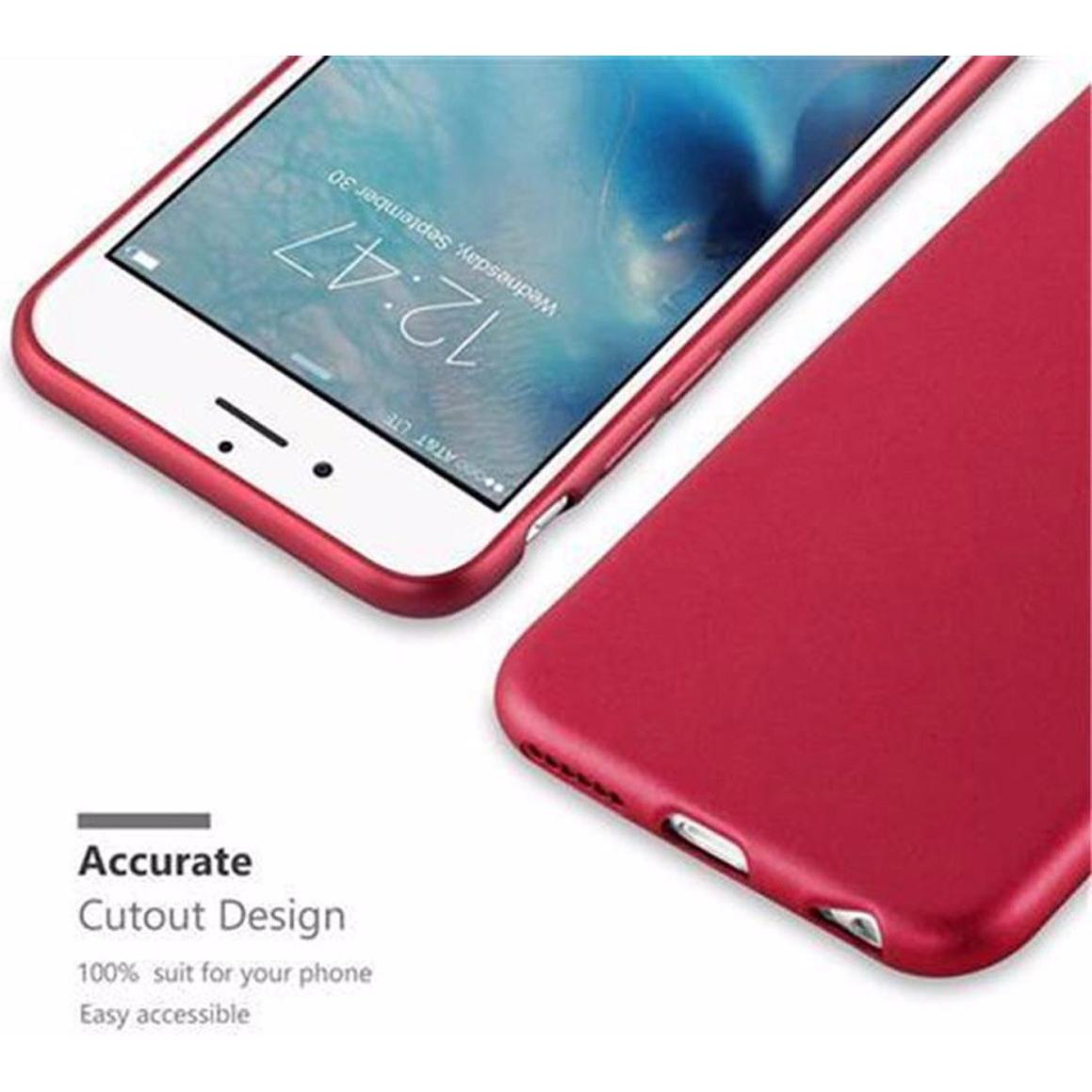 Thumbnail - Cadorabo TPU Matt Metallic Cover (Apple iPhone 6), Smartphone Hülle, Rot