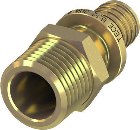 Produktbild TECE TECEflex bergangsnippel 20 x 1/2" AG Rotguss 705603 (Pressverbindung)