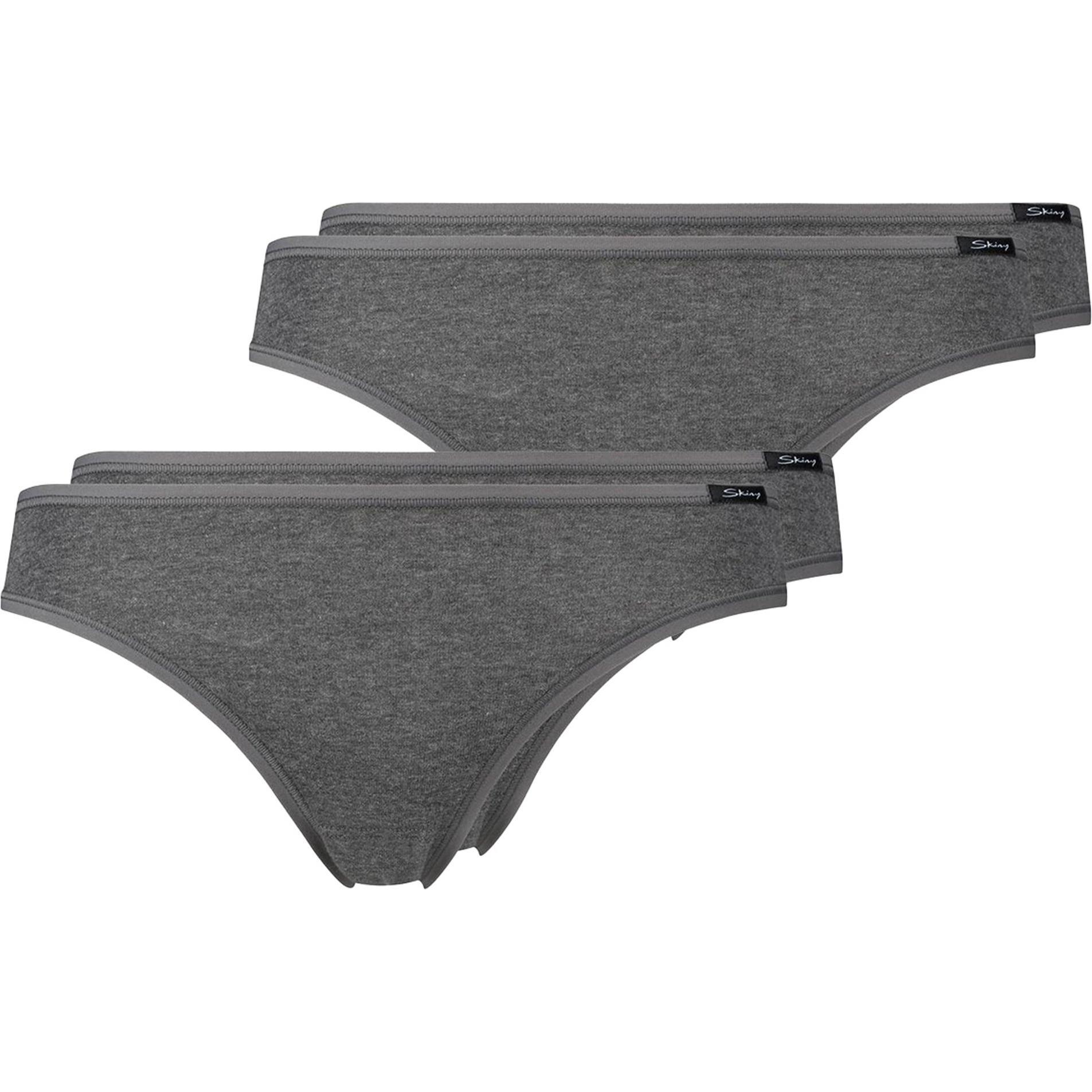 Skiny, Damen, Unterhosen, Slip Casual Bequem sitzend, Grau, (M, 4er Pack)