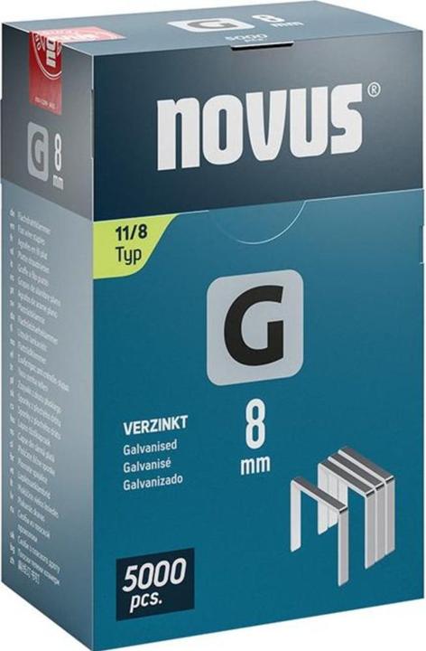 Actual product image Novus Flat wire staples G 11 8mm 5000 pcs.