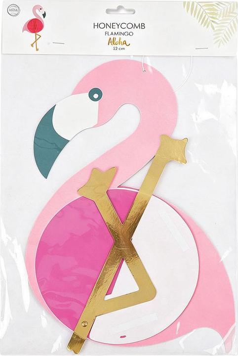 Produktbild Globos Europe Honeycomb Flamingo Aloha - 52x24cm