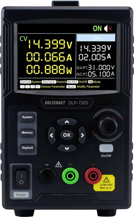 Immagine prodotto Voltcraft DLP-1305 Alimentatore da laboratorio, regolabile 0 - 30 V 0 - 5 A 150 W Slave-Fu