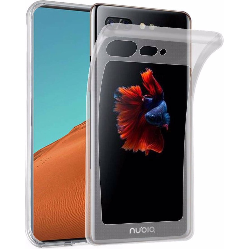 Cadorabo TPU Ultra Slim AIR Cover (ZTE Nubia X), Smartphone Hülle, Transparent