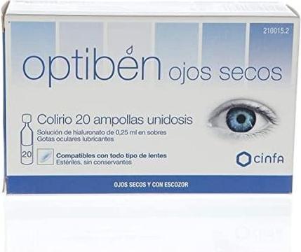 Produktbild Cinfa Internacional Optiben Augengels (Augenpflege Crème, 20 ml, Tag)