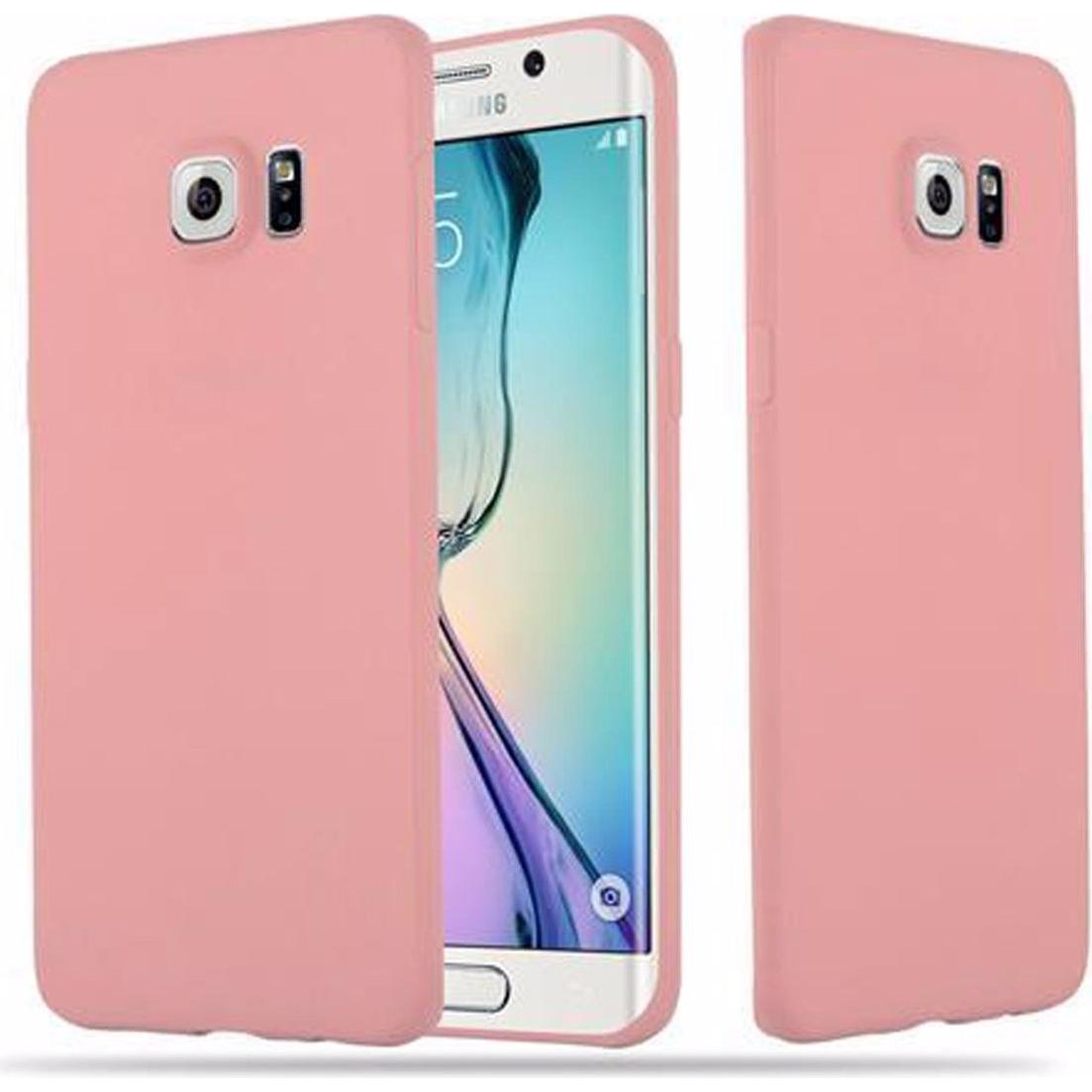 Cadorabo TPU Candy Cover (Samsung Galaxy S6 Edge), Smartphone Hülle, Rosa