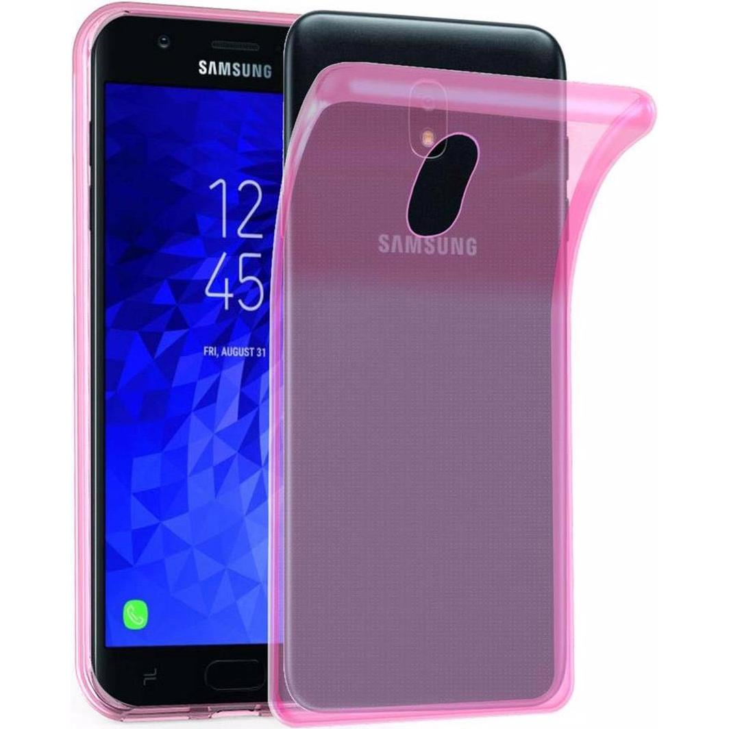 Cadorabo TPU Ultra Slim AIR Cover (Samsung Galaxy J3 (2018)), Smartphone Hülle, Pink