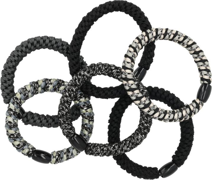 Immagine prodotto Trisa Haargummi Nordic Elastics 6er Schwarz (Elastico per capelli)