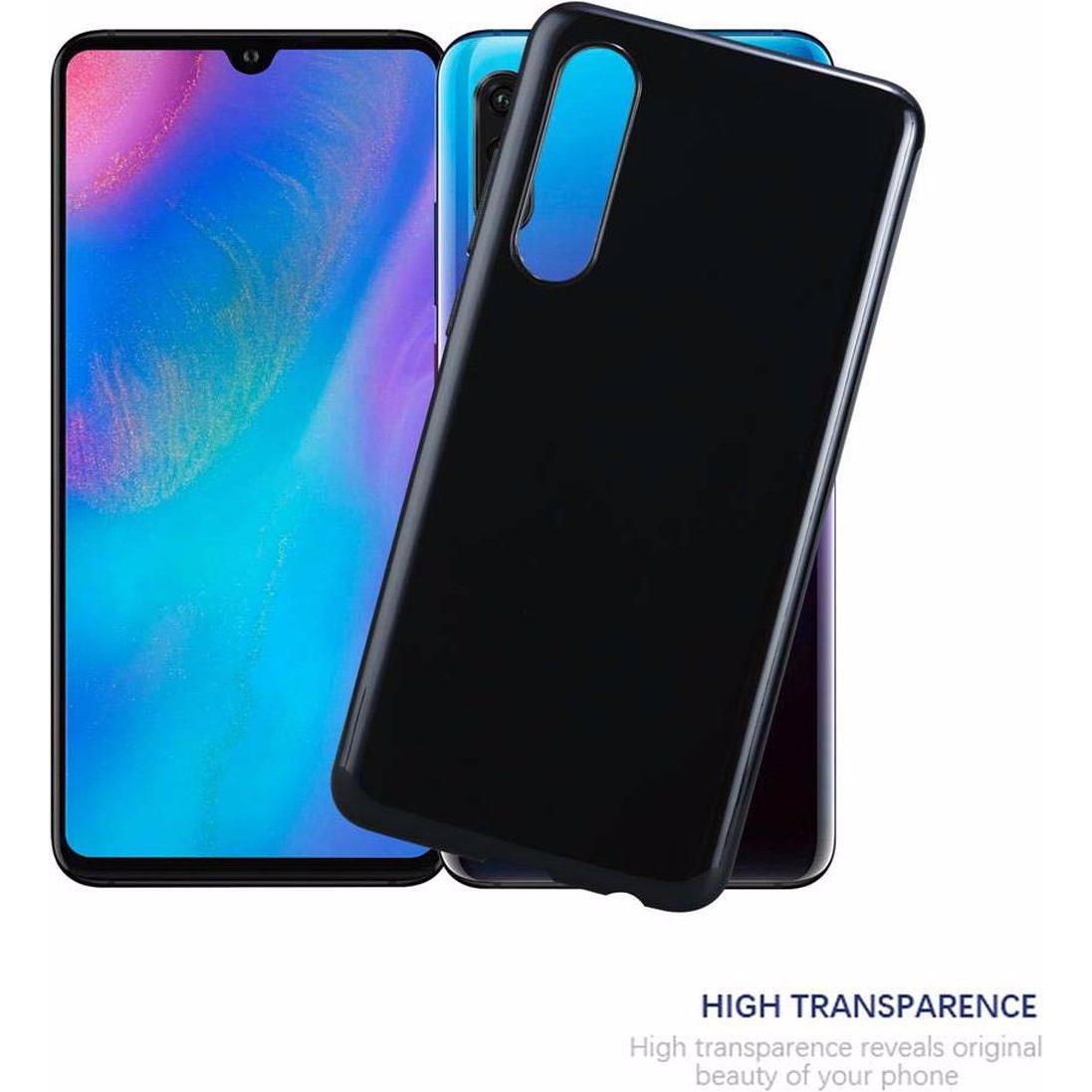 Cadorabo TPU Ultra Slim AIR Cover (Huawei P30), Smartphone Hülle, Schwarz