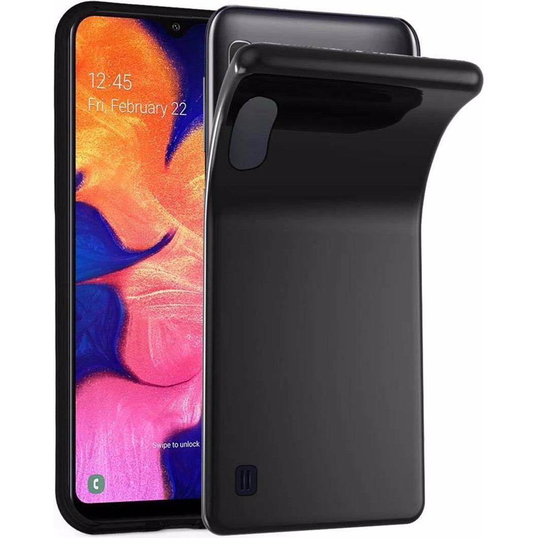 Cadorabo TPU Ultra Slim AIR Cover (Samsung Galaxy A10, HTC One M10), Smartphone Hülle, Schwarz