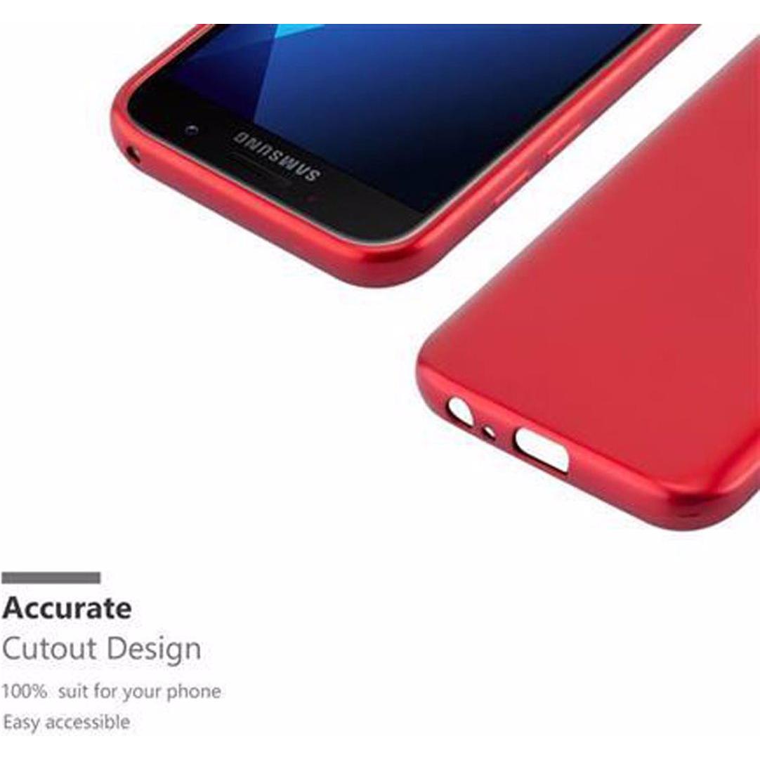 Thumbnail - Cadorabo TPU Matt Metallic Cover (Samsung Galaxy A3 (2017)), Smartphone Hülle, Rot