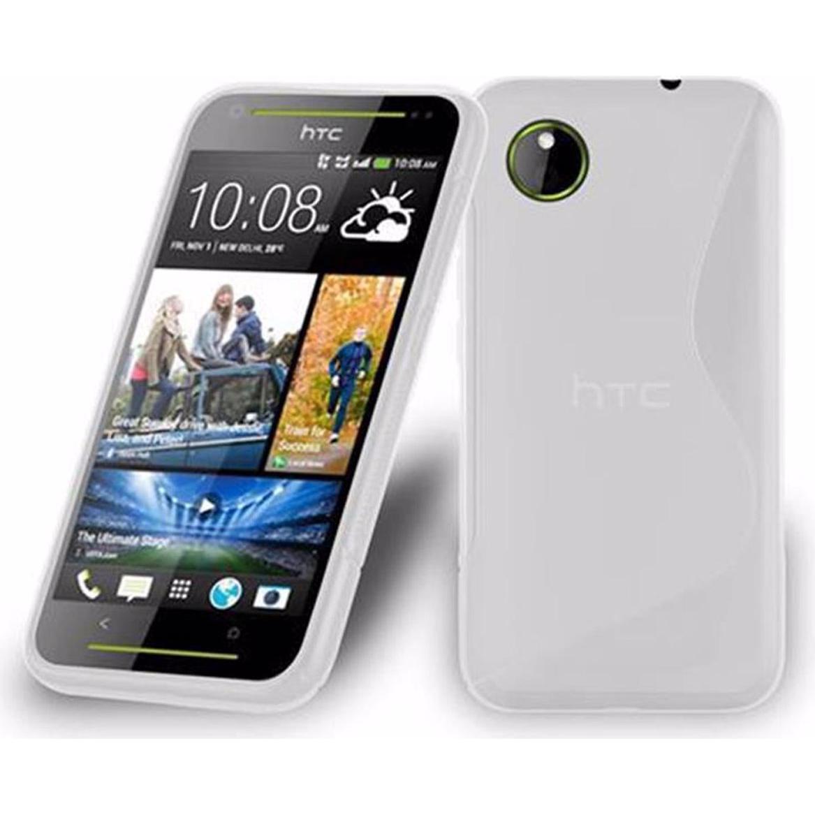 Cadorabo TPU S-Line Cover (HTC Desire 700), Smartphone Hülle, Transparent